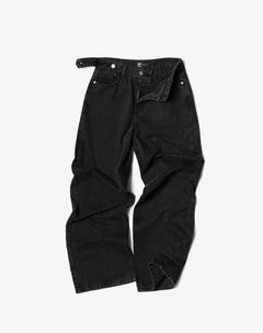 Jean wide leg tiro alto negro mujer