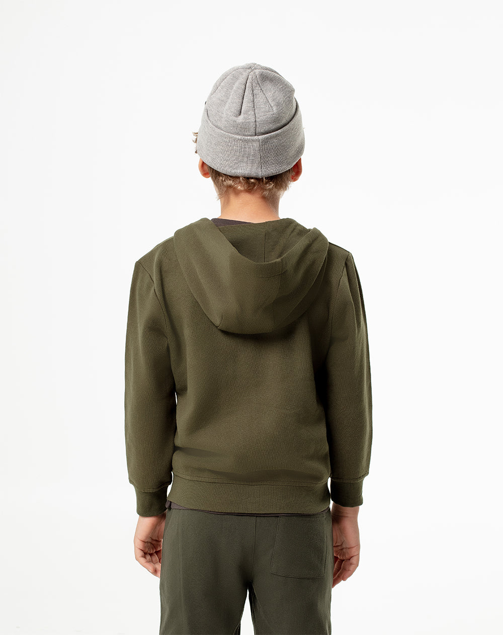 Chaqueta regular verde niño