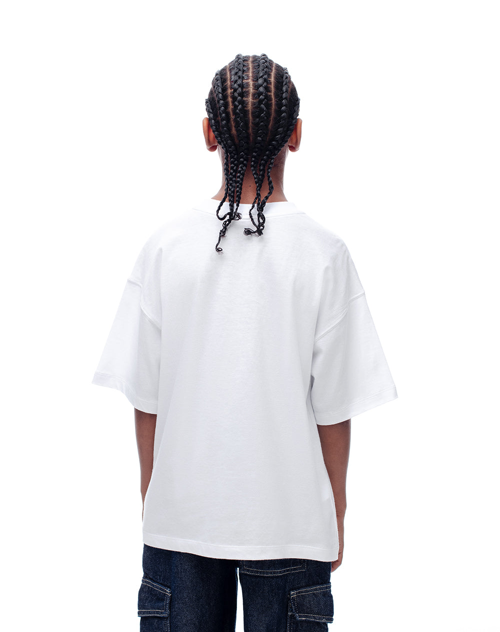 Camiseta oversize algodón blanca niño