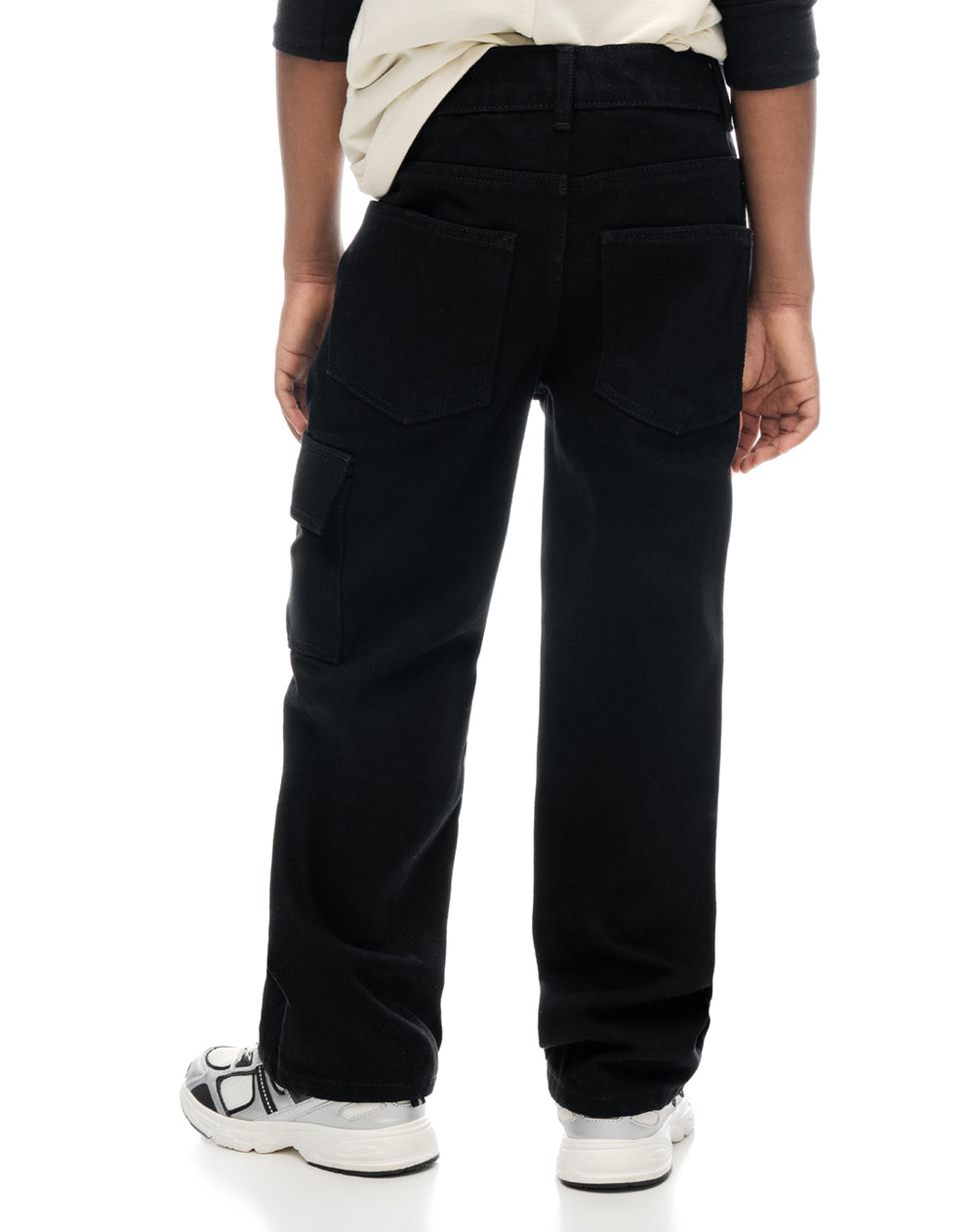 Jean regular tiro medio d im negro niño
