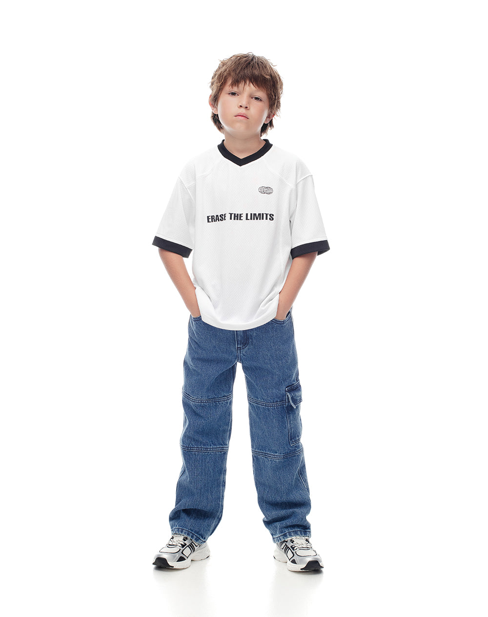 Jean cargo índigo oscuro niño