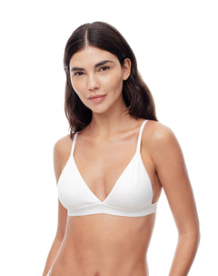 Top soporte medio seamless blanco mujer