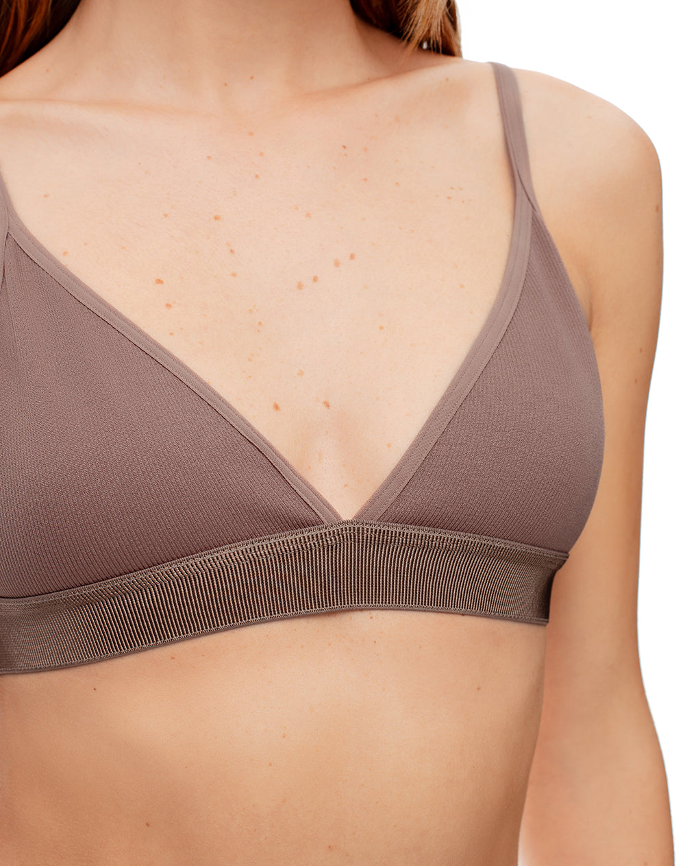 Top soporte medio seamless café