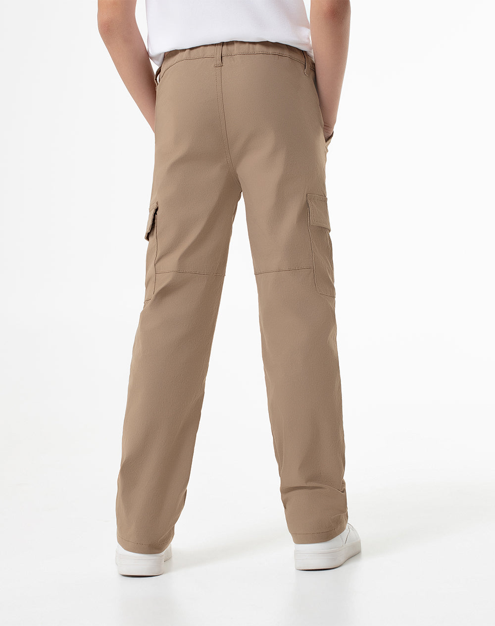 Pantalón cargo drill habano niño