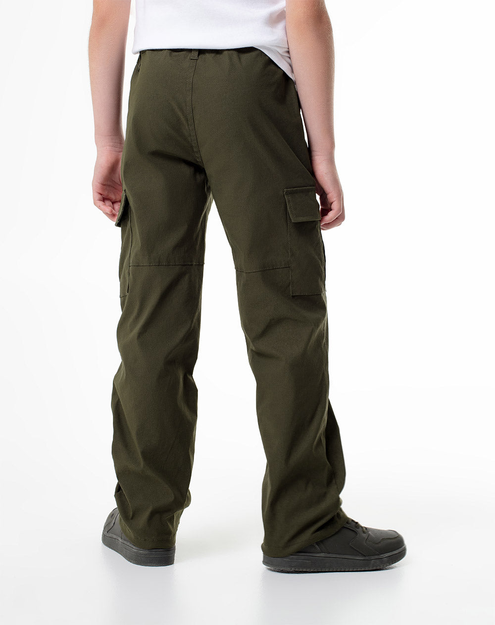 Pantalón cargo drill verde niño