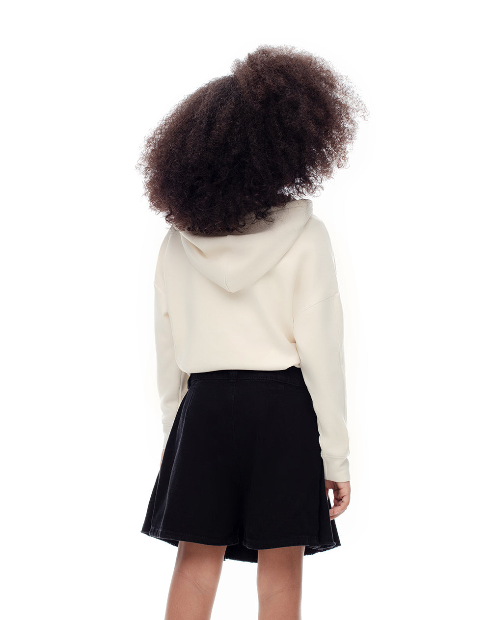 Falda short denim negro niña