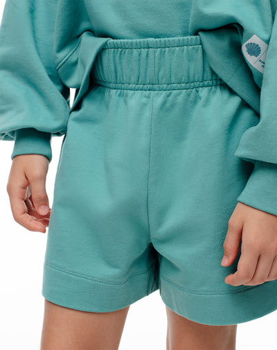 Short algodón aguamarina niña