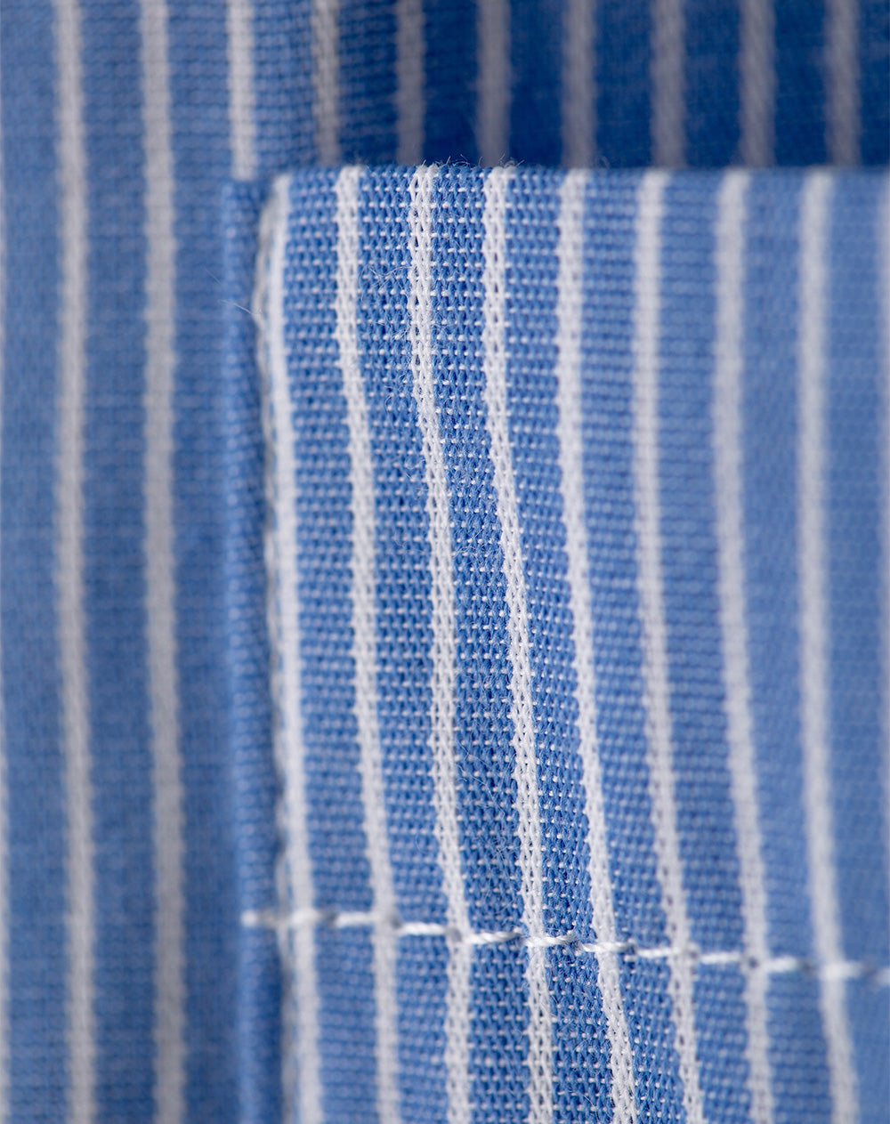 Camisa manga corta oversize crop algodón rayas mujer