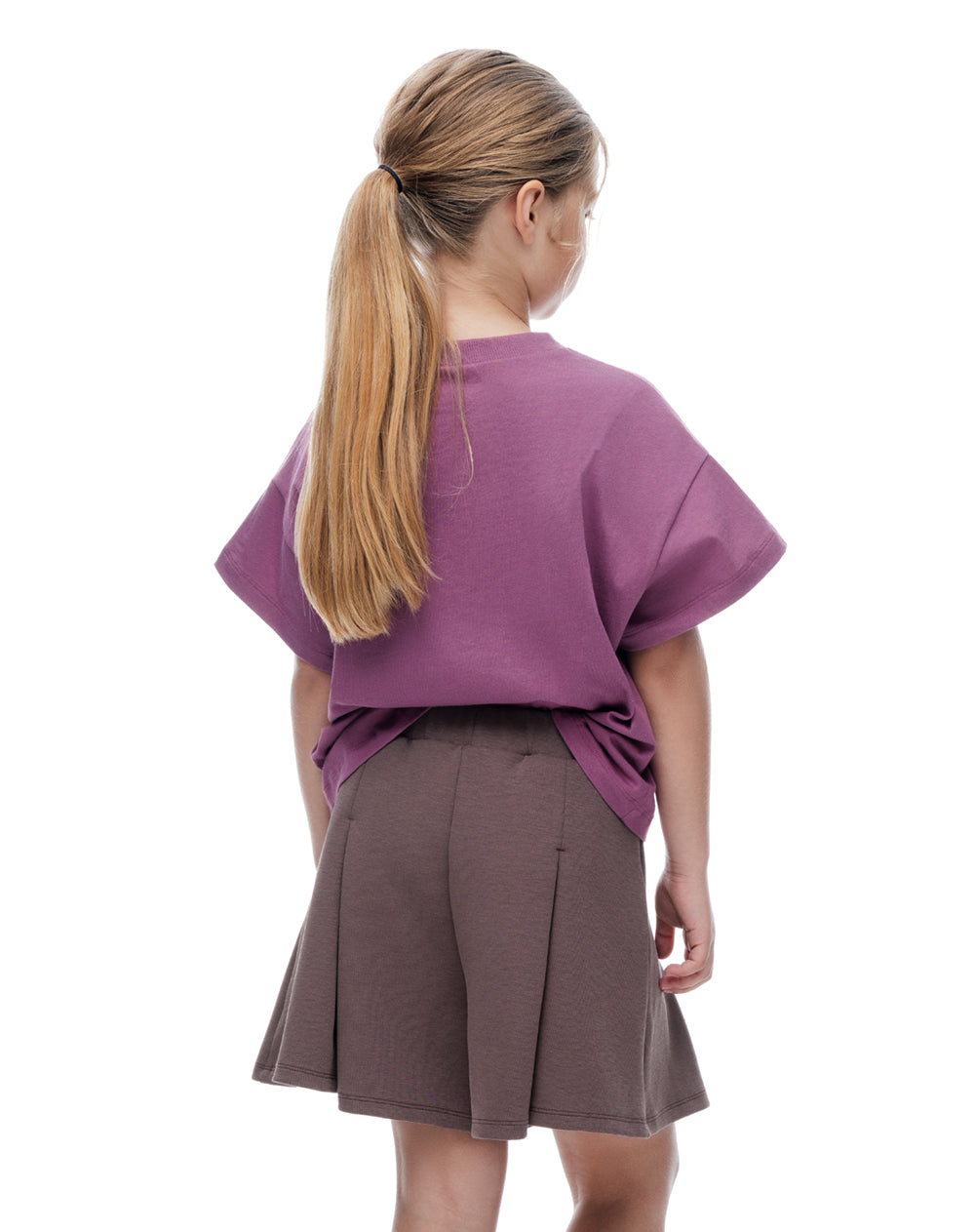 Short pantaloneta café niña