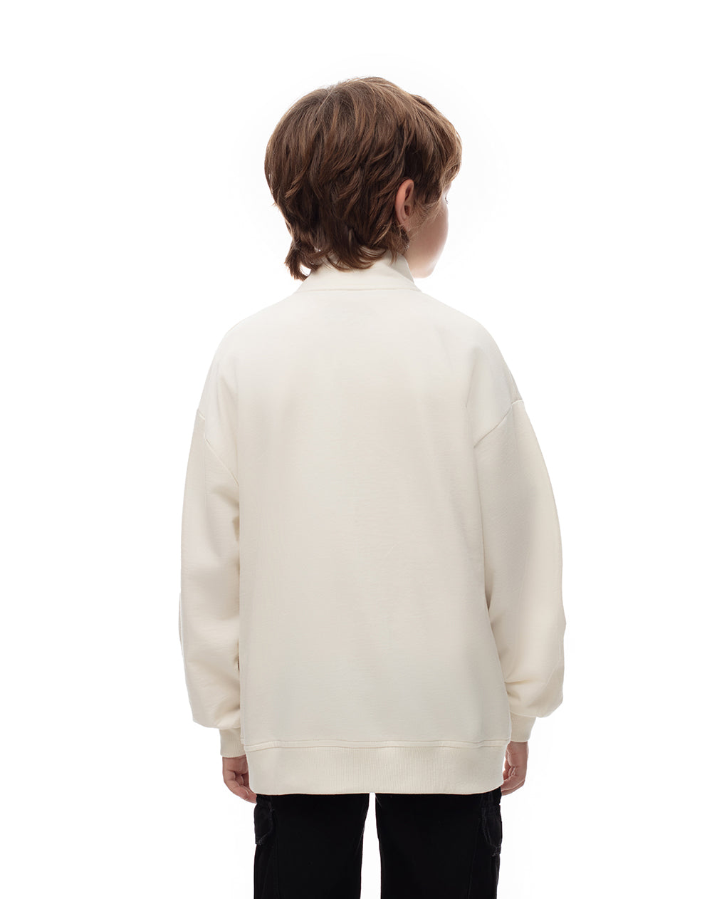 Chaqueta oregular algodón crudo niño