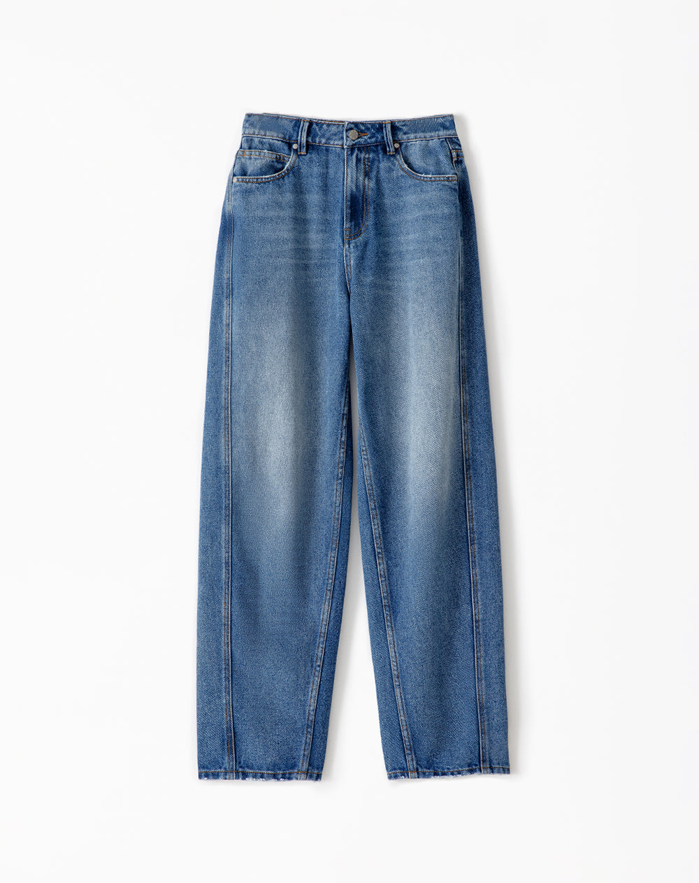 Jean baggy tiro medio 78% algodón índigo oscuro mujer