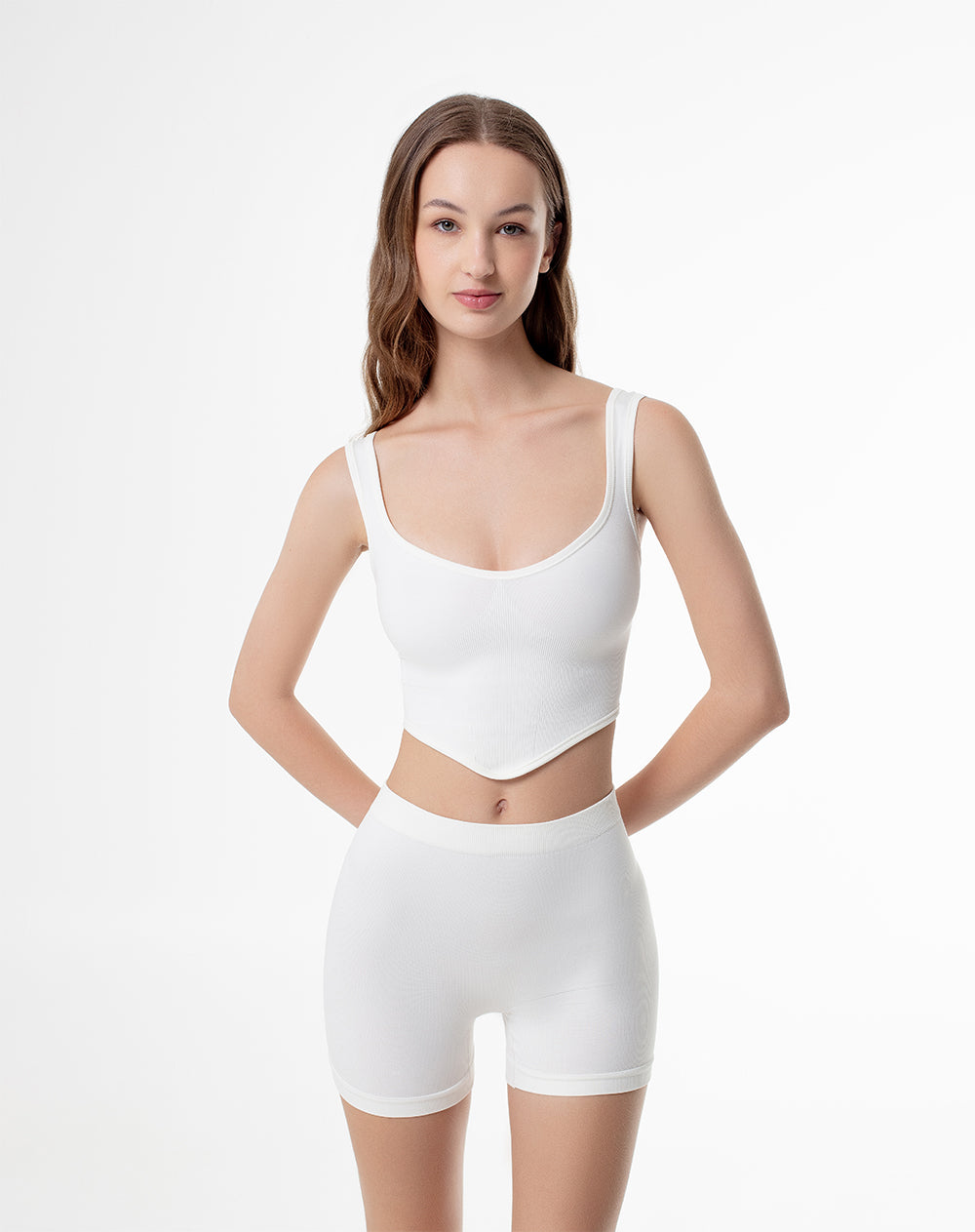 Biker deportivo seamless crudo mujer