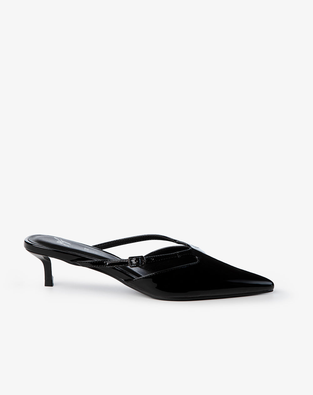 Zapatos tipo mule tacón bajo negros mujer