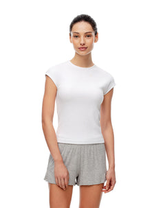 Camiseta slim blanca mujer