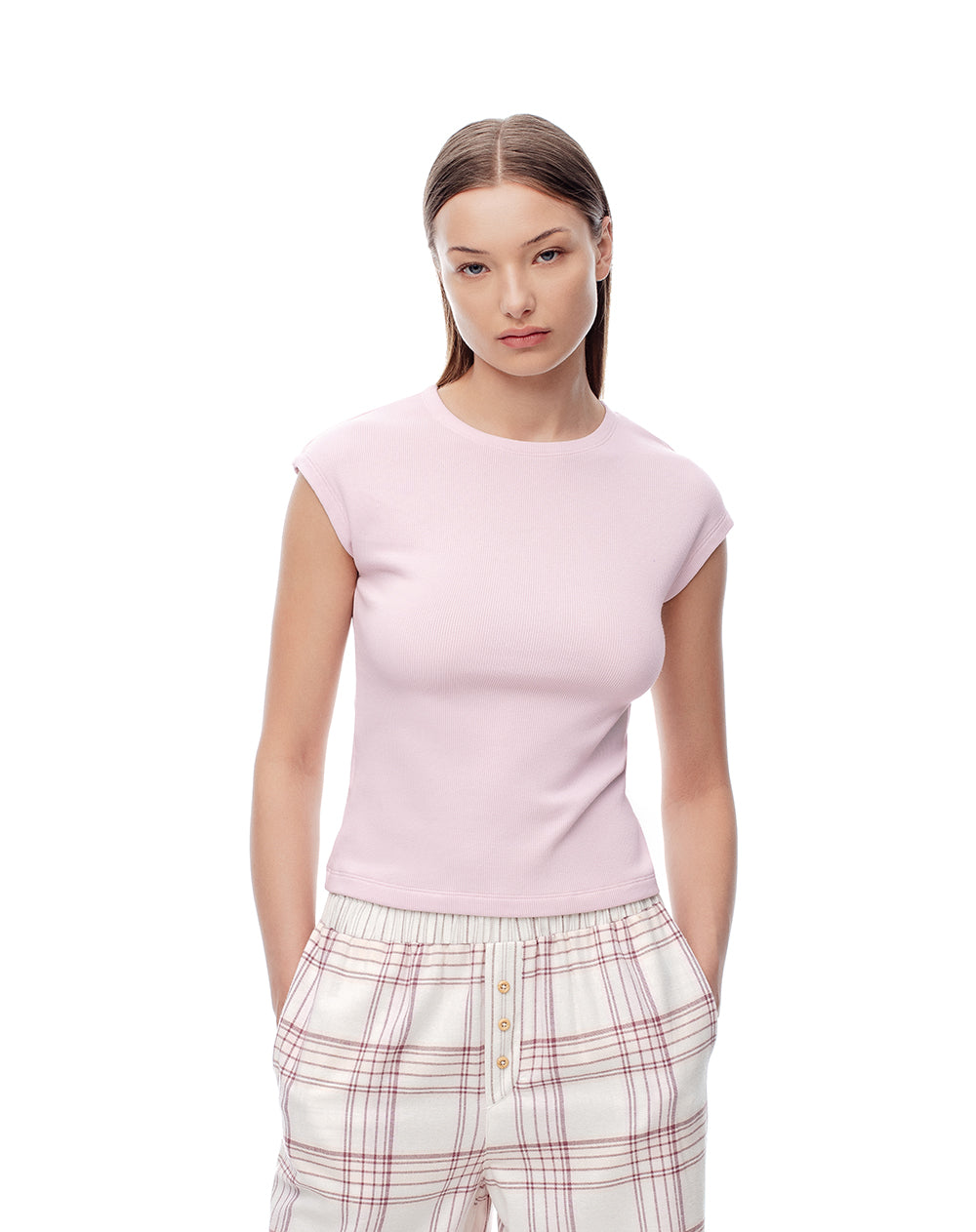 Camiseta relax rosado mujer