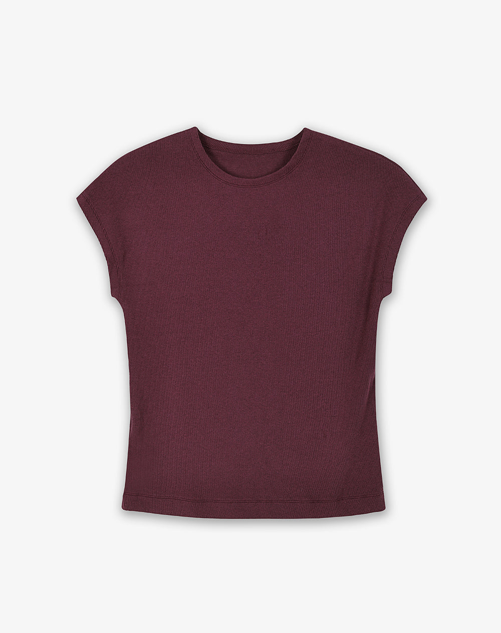 Camiseta slim fit manga corta vinotinto