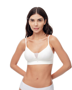 Top soporte medio seamless copas removibles blanco