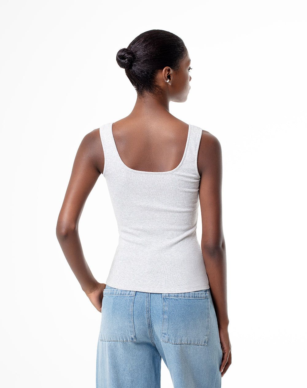 Camiseta Luti slim fit gris jaspeada