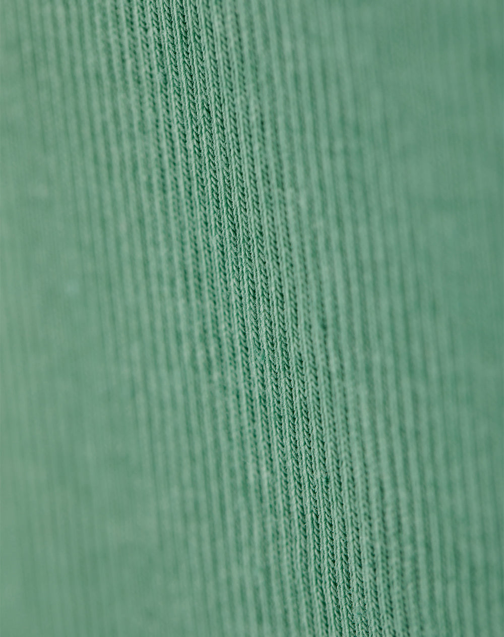 Camiseta slim sin mangas rib algodón verde mujer