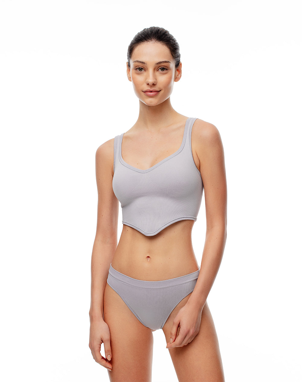 Crop top gris