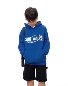 Buzo tipo hoddie azul niño