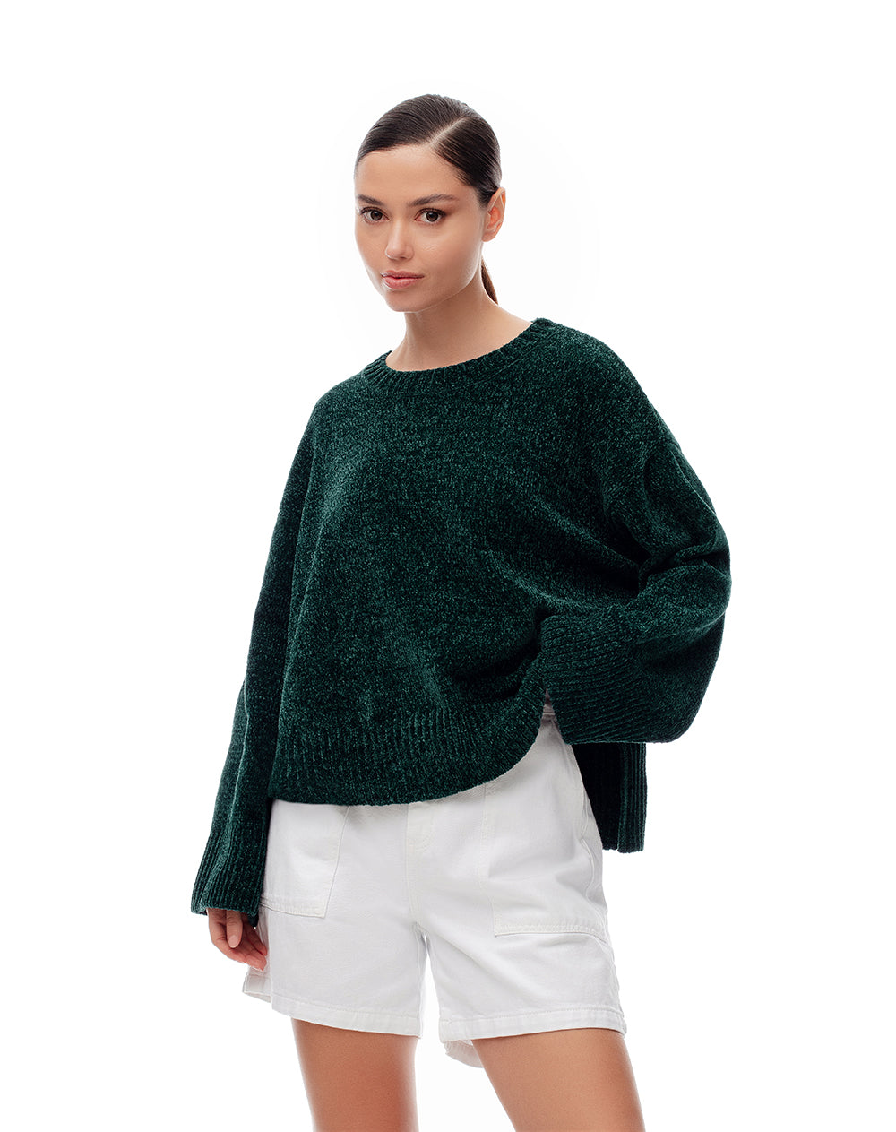 Suéter oversize verde mujer