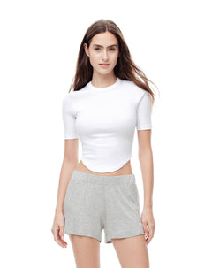 Camiseta relax algodón blanca mujer