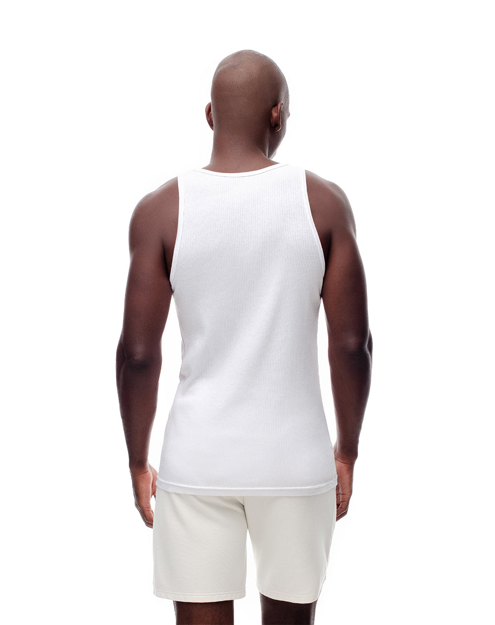Camisilla slim rib algodón x2unds blanca hombre