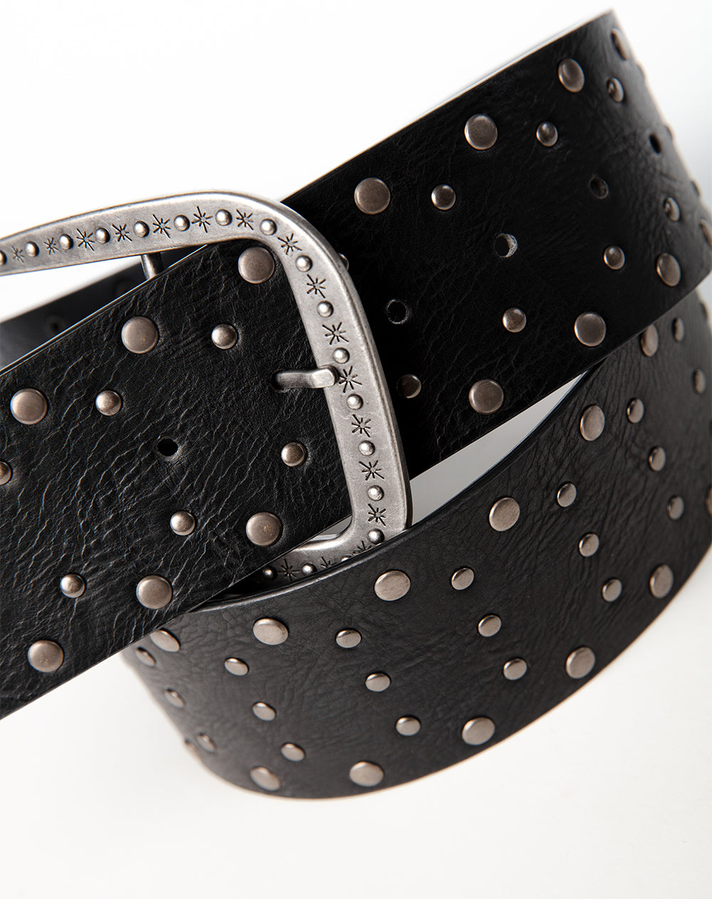 Correa con apliques negra mujer