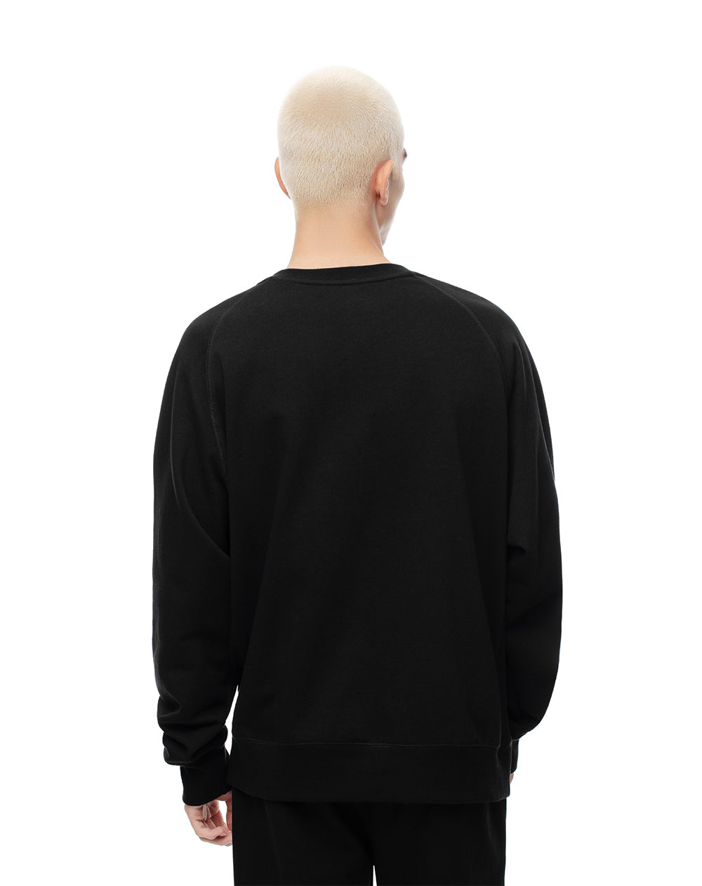 Buzo regular algodón negro hombre