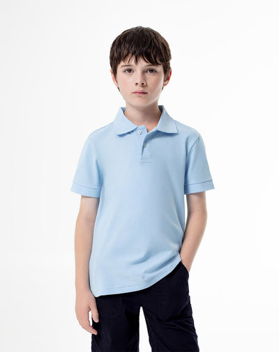 Polo regular algodón azul niño