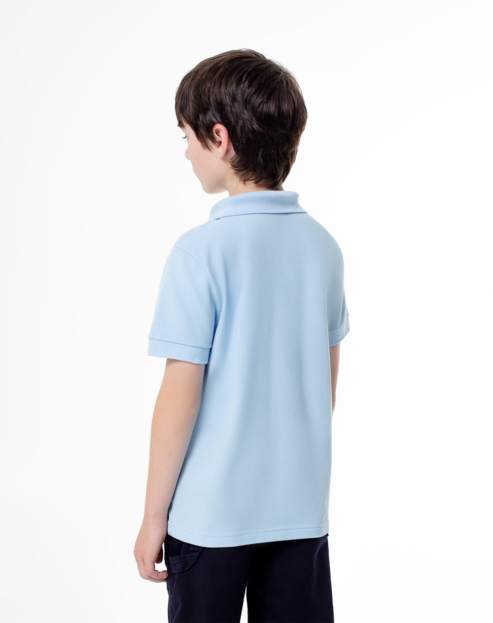 Polo regular algodón azul niño