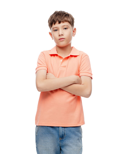 Polo regular algodón coral niño
