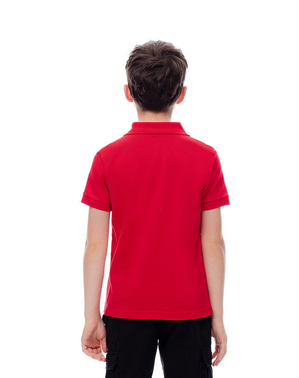 Polo regular algodón roja niño