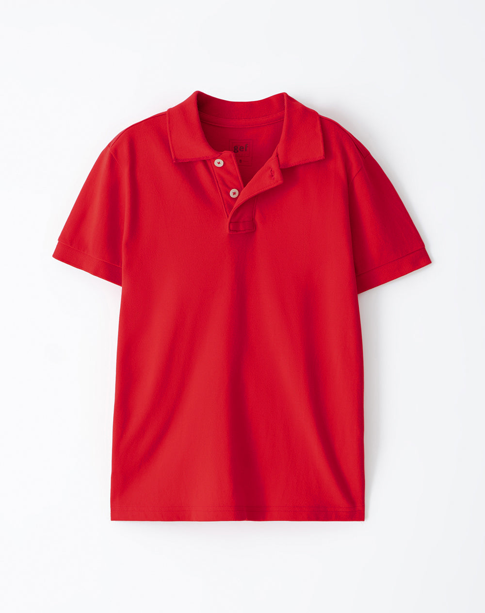 Polo regular algodón roja niño