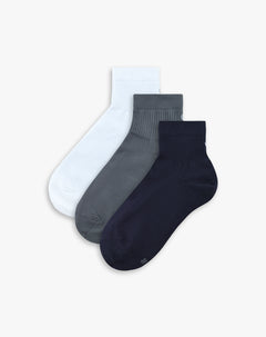 Medias hombre tobillera pack x3 surtido