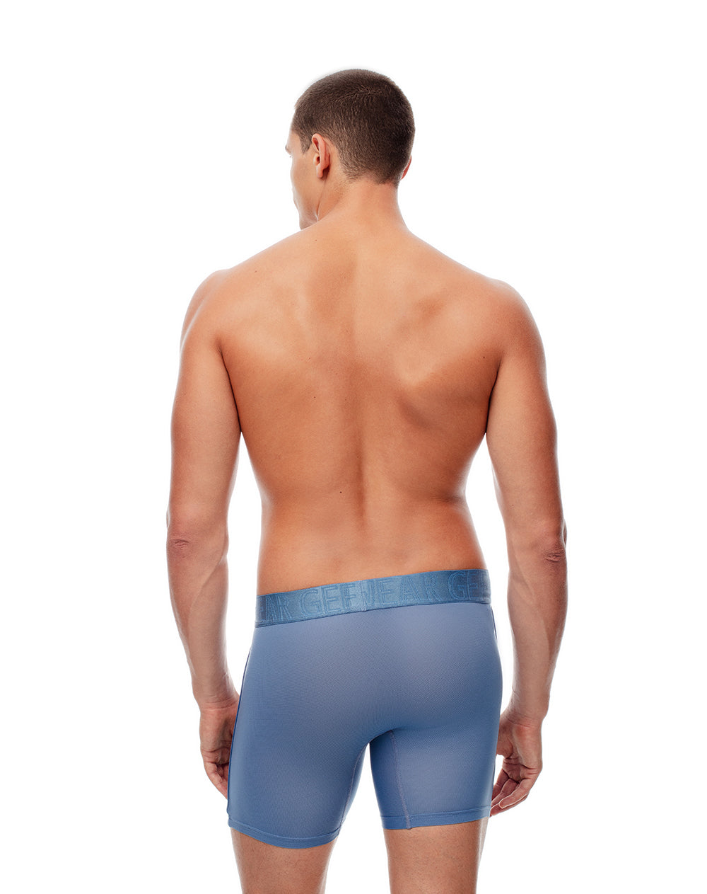 Bóxer medio microfibra secado rápido azul
