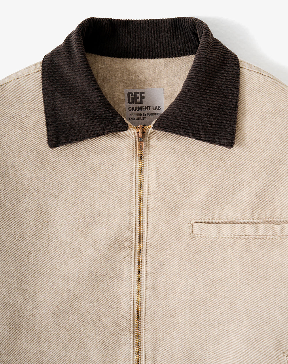 Chaqueta regular fit denim habano mujer