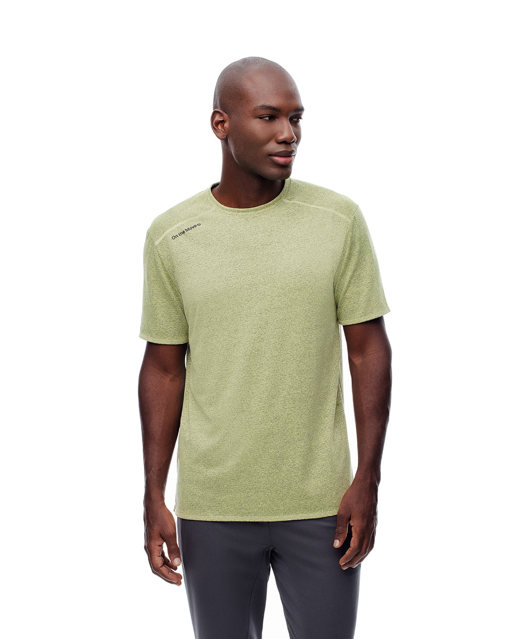 Camiseta deportiva control humedad amarilla hombre