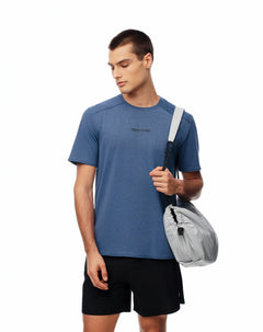 Camiseta deportiva control humedad azul hombre