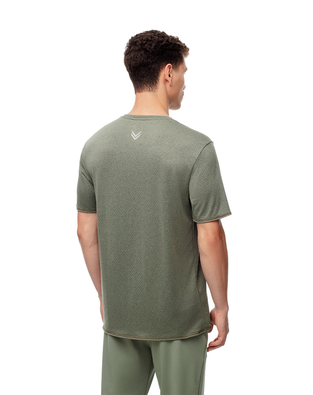 Camiseta deportiva control humedad verde hombre