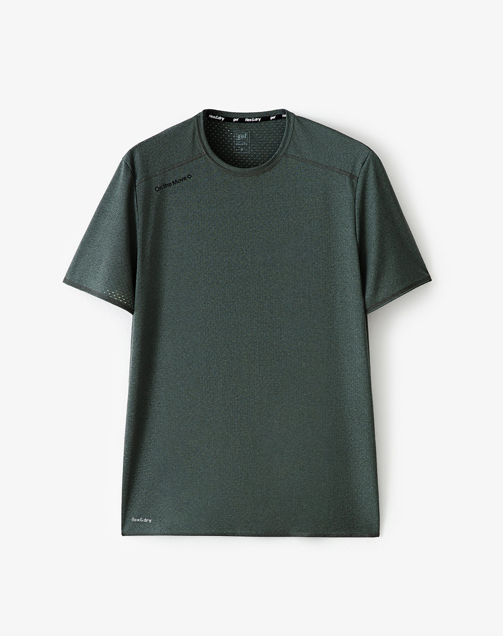 Camiseta deportiva control humedad verde hombre