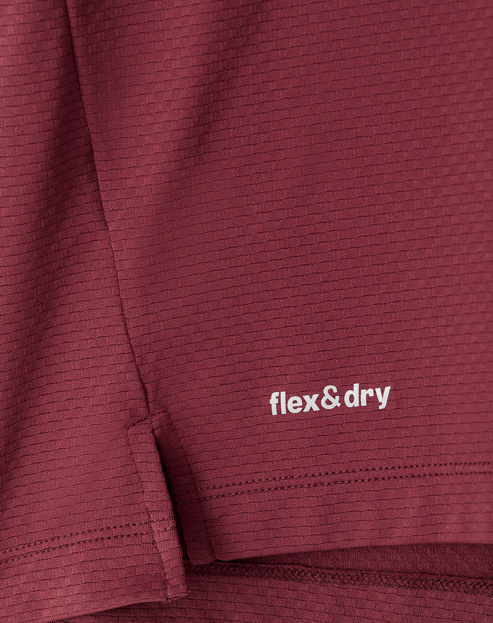 Camiseta deportiva control humedad vino tinto hombre