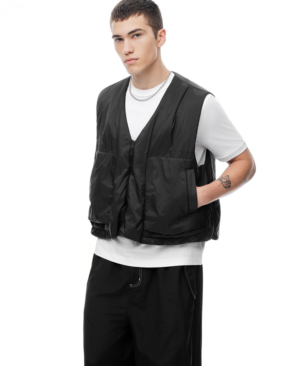 Chaleco parachute negro hombre