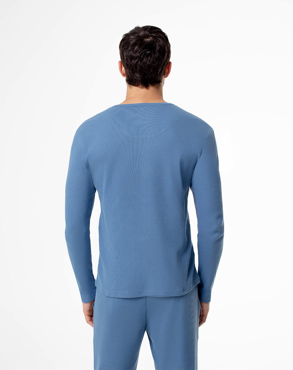 Camibuzo regular algodón azul hombre