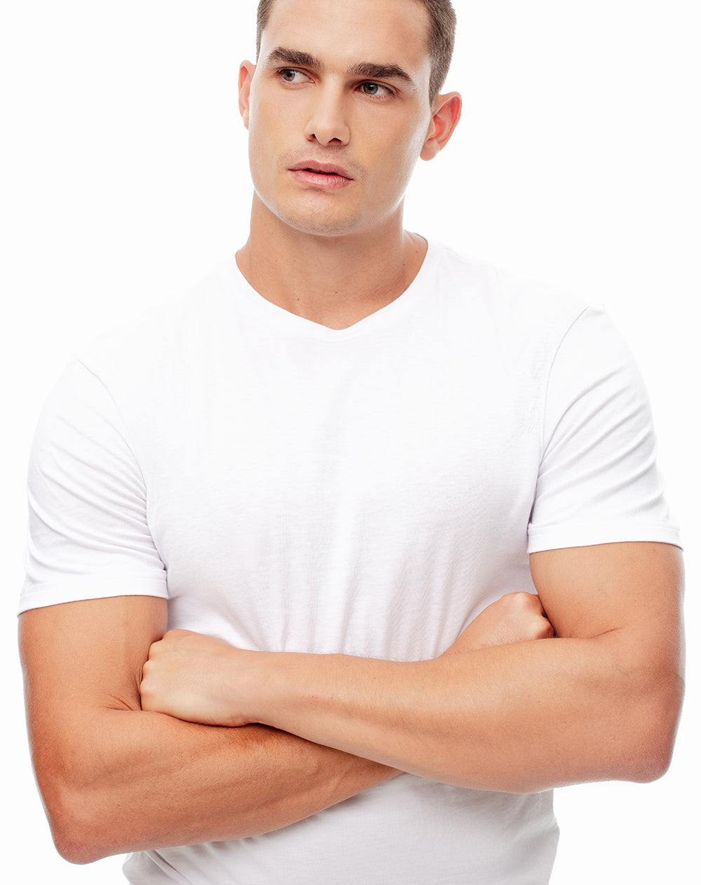 Camiseta + pantalón de pijama hombre algodón blanca