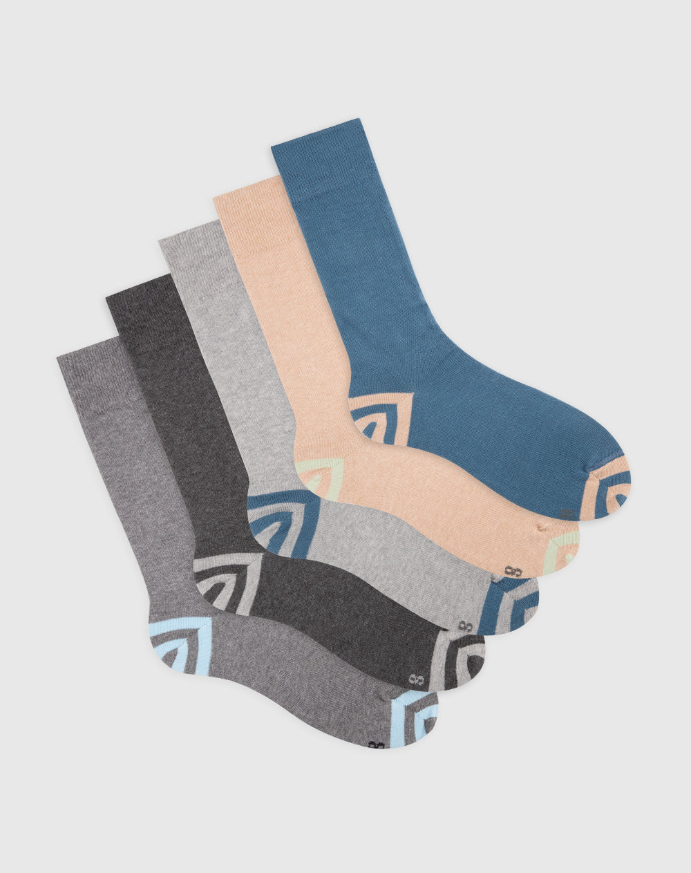 Medias hombre largas pack x5 surtido