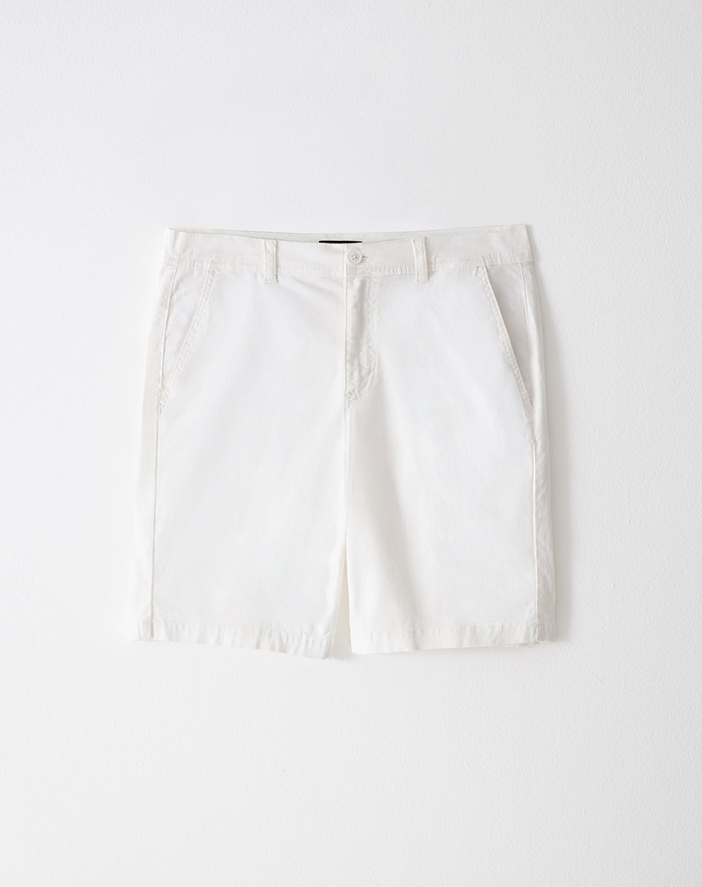 Bermuda regular drill algodón blanca hombre