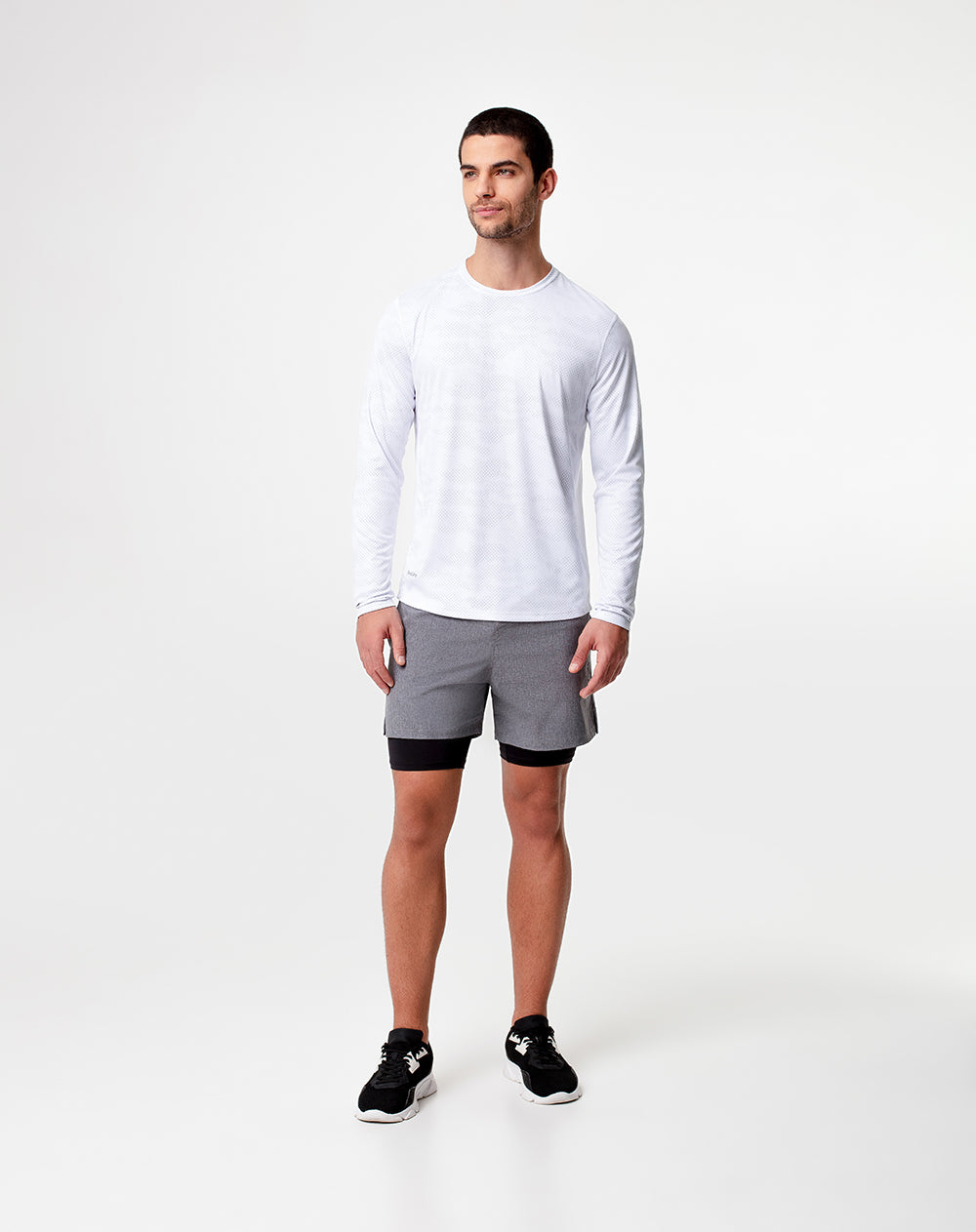 Camibuzo deportivo hombre secado rápido blanco