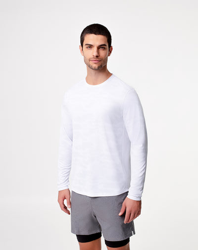 Camibuzo deportivo hombre secado rápido blanco
